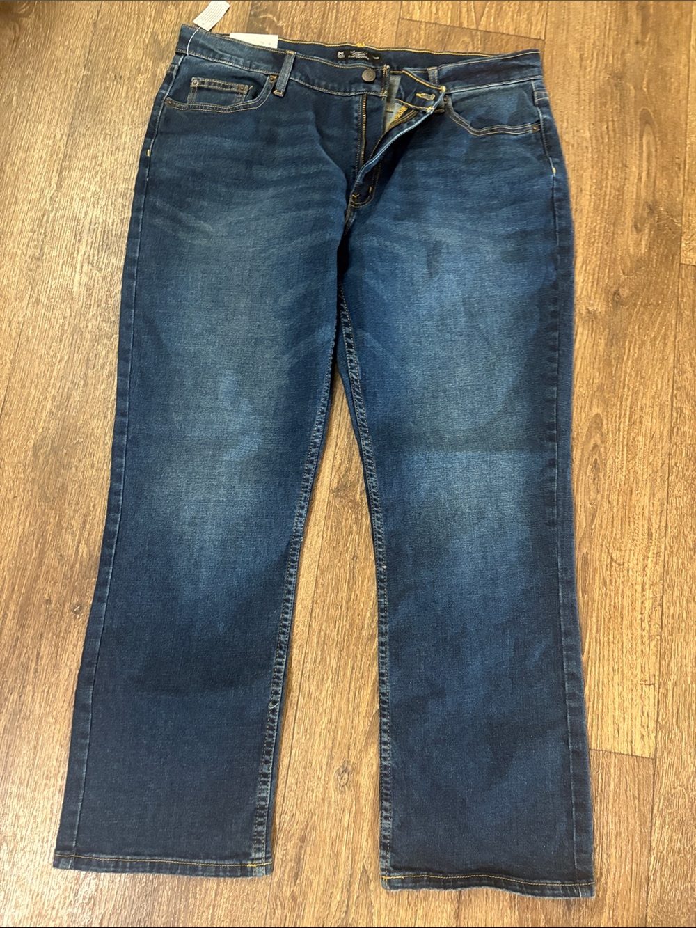 Men's Dark Blue Classic Straight Jeans